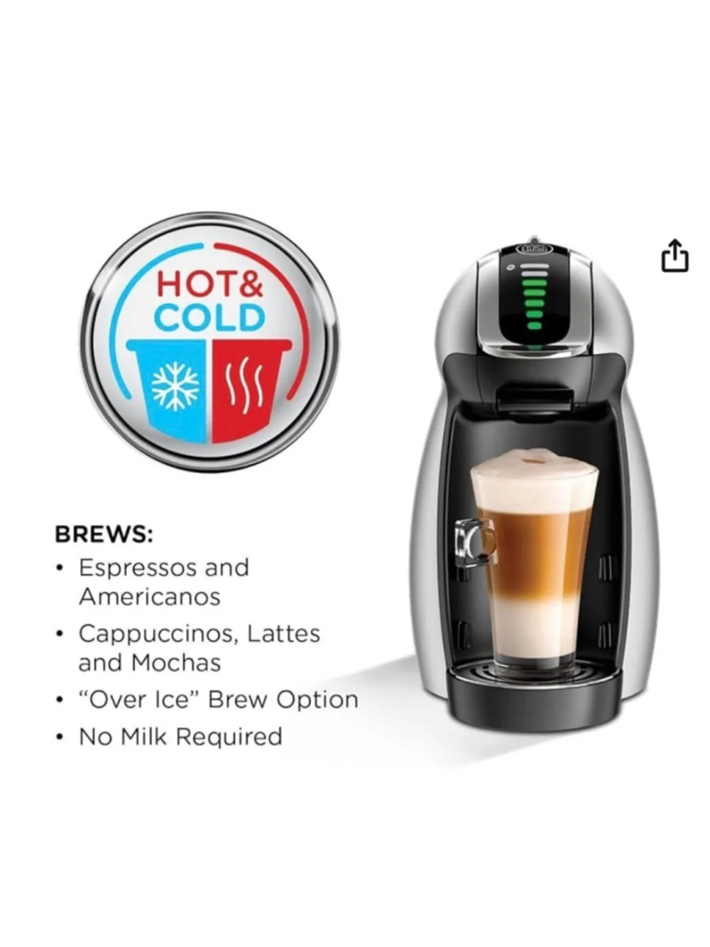 Brand NEW NESCAFÉ Dolce Gusto Coffee Machine, Genio 2 Silver